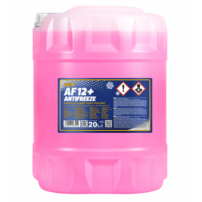 MANNOL Antifreeze AF12+ (-40 °C) Longlife płyn do chłodnic 20l czerwony