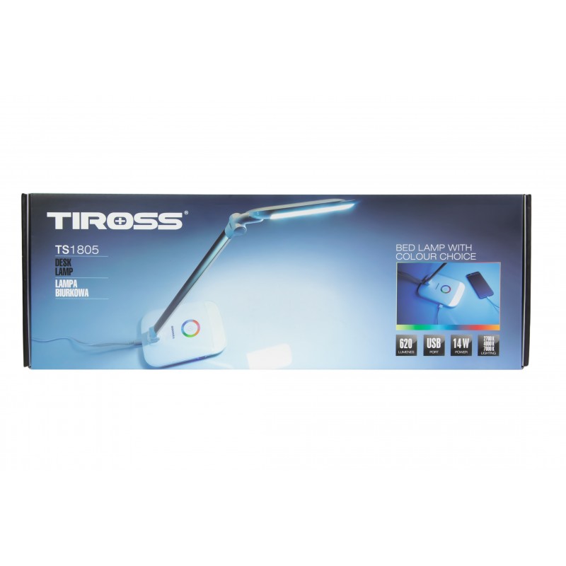 TIROSS TS1805 Lampka biurkowa z portem USB