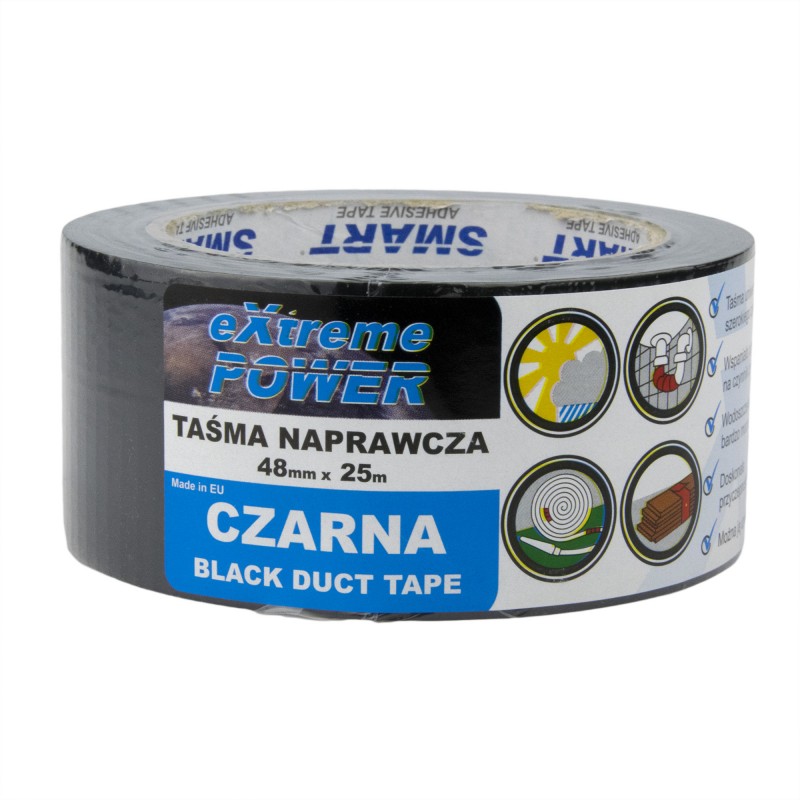 SMART Taśma naprawcza DUCT TAPE czarna 48 mm x 25m