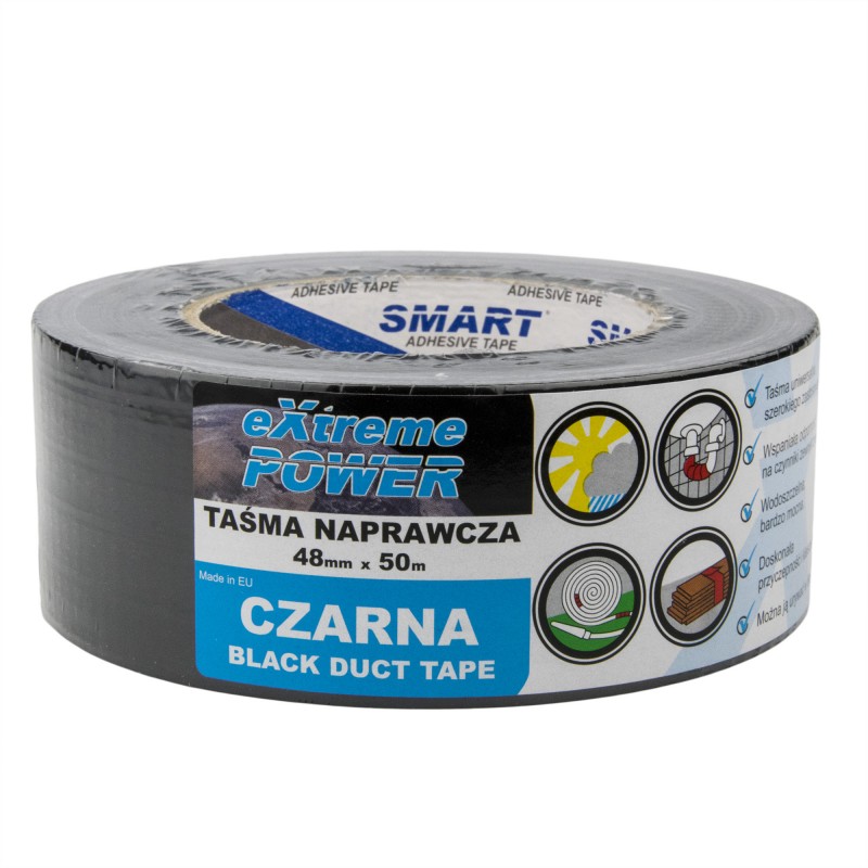 SMART Taśma naprawcza DUCT TAPE czarna 48 mm x 50 m