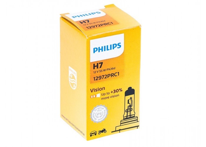 PHILIPS żarówka H7 12V 55W PX26D VISION +30%