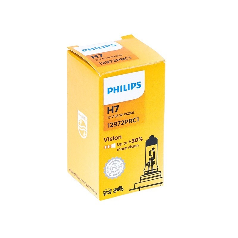 PHILIPS żarówka H7 12V 55W PX26D VISION +30%