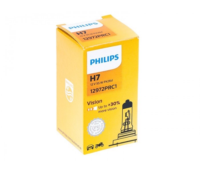 PHILIPS żarówka H7 12V 55W PX26D VISION +30%