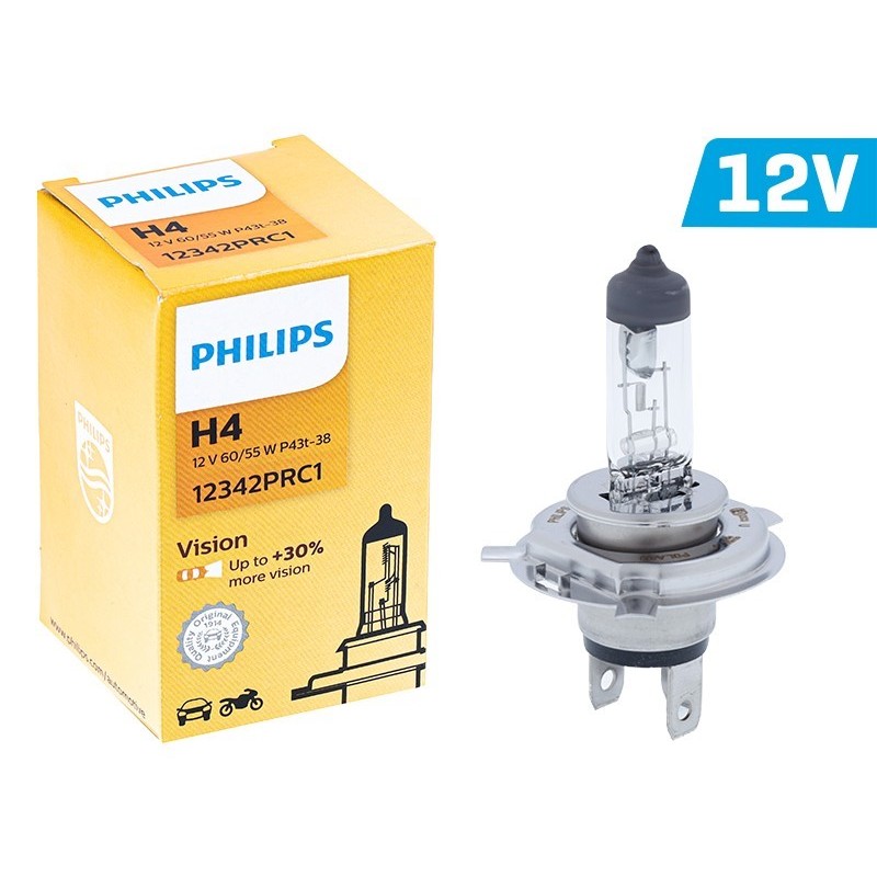 PHILIPS żarówka H4 12V 60 / 55 W PX26D VISION +30%