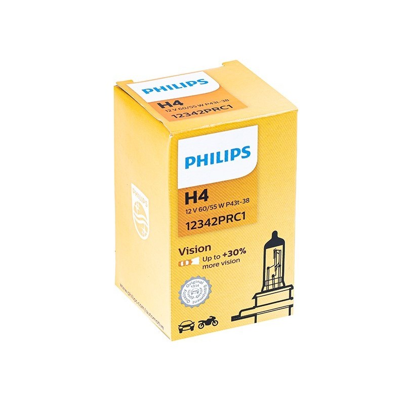 PHILIPS żarówka H4 12V 60 / 55 W PX26D VISION +30%