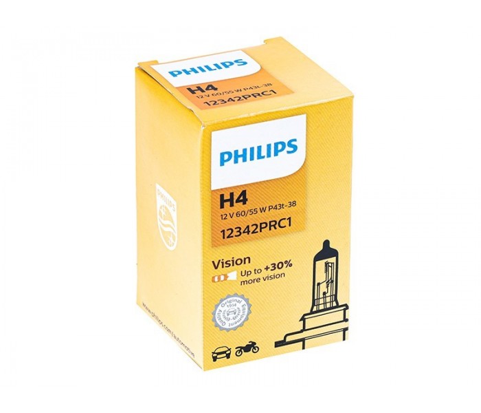 PHILIPS żarówka H4 12V 60 / 55 W PX26D VISION +30%