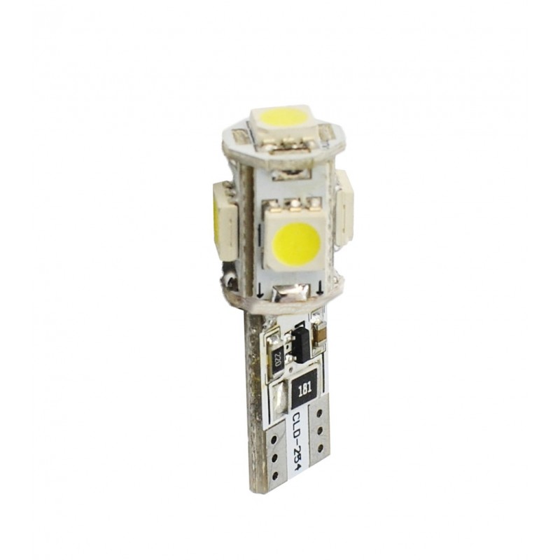 BLISTER M-TECH PREMIUM LB321W - W5W 12V 5xSMD5050 LED CANBUS WHITE