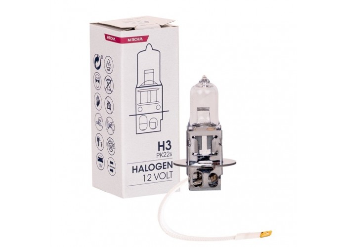 Żarówka halogenowa M-TECH H3 12V 55W PK22s