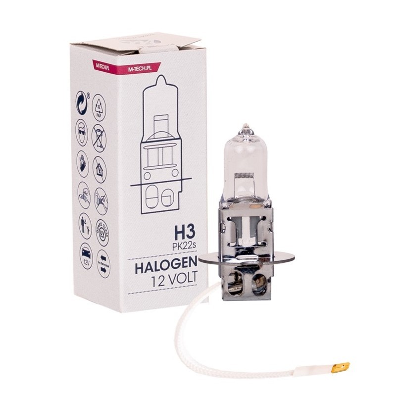 Żarówka halogenowa M-TECH H3 12V 55W PK22s