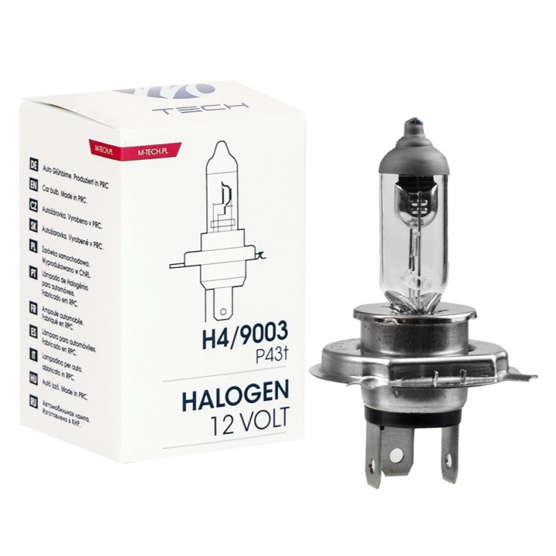 Żarówka halogenowa M-TECH H4 9003 HB2 12V 60/55W P43t