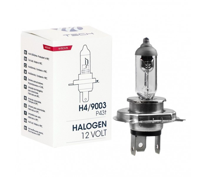 Żarówka halogenowa M-TECH H4 9003 HB2 12V 60/55W P43t