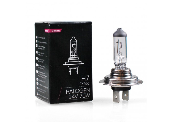 Żarówka halogenowa M-TECH H7 24V 70W PX26d