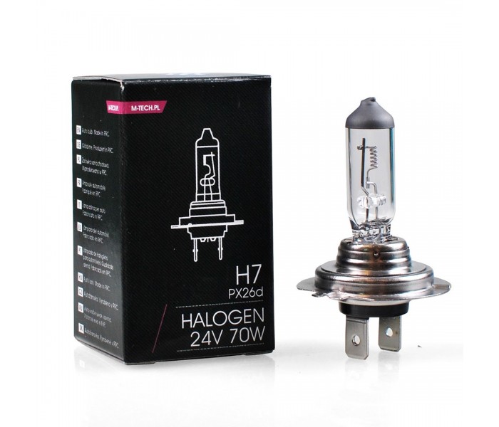 Żarówka halogenowa M-TECH H7 24V 70W PX26d