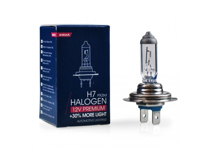 Żarówka halogenowa M-TECH PREMIUM H7 12V 55W PX26d