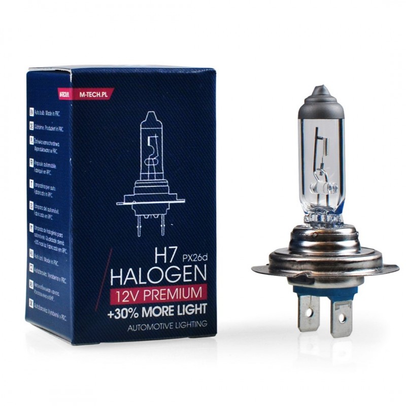 Żarówka halogenowa M-TECH PREMIUM H7 12V 55W PX26d