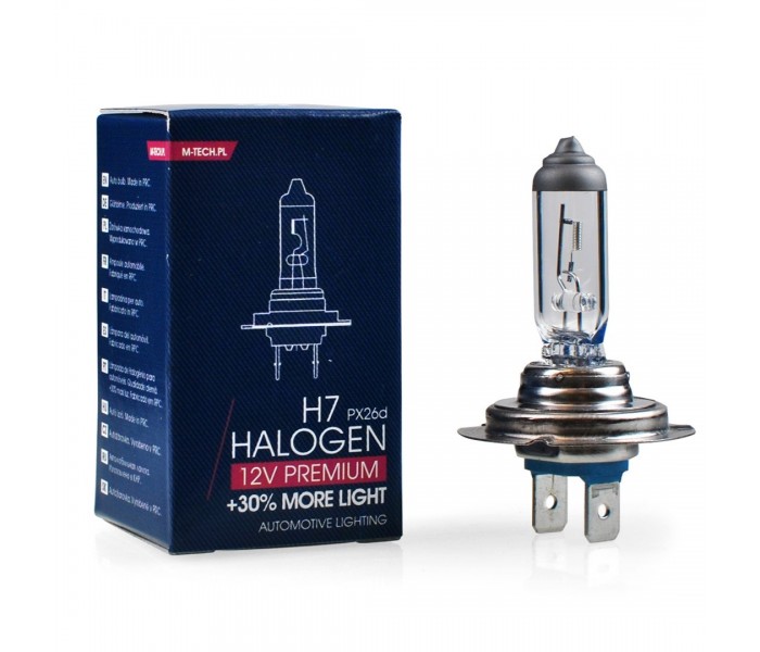 Żarówka halogenowa M-TECH PREMIUM H7 12V 55W PX26d