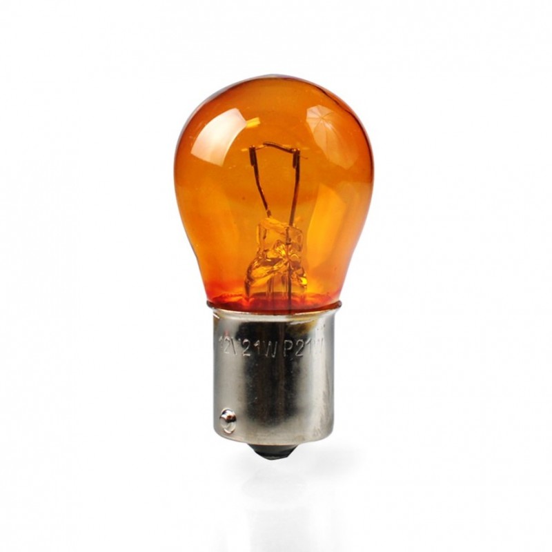 Żarówka M-TECH S25 12V 21W BA15S AMBER