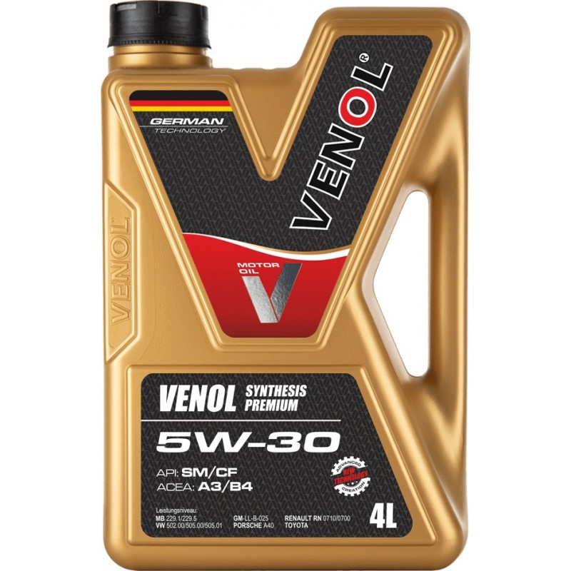  Venol Synthesis Premium SM CF 5W30 4L BMW, Grupa VW