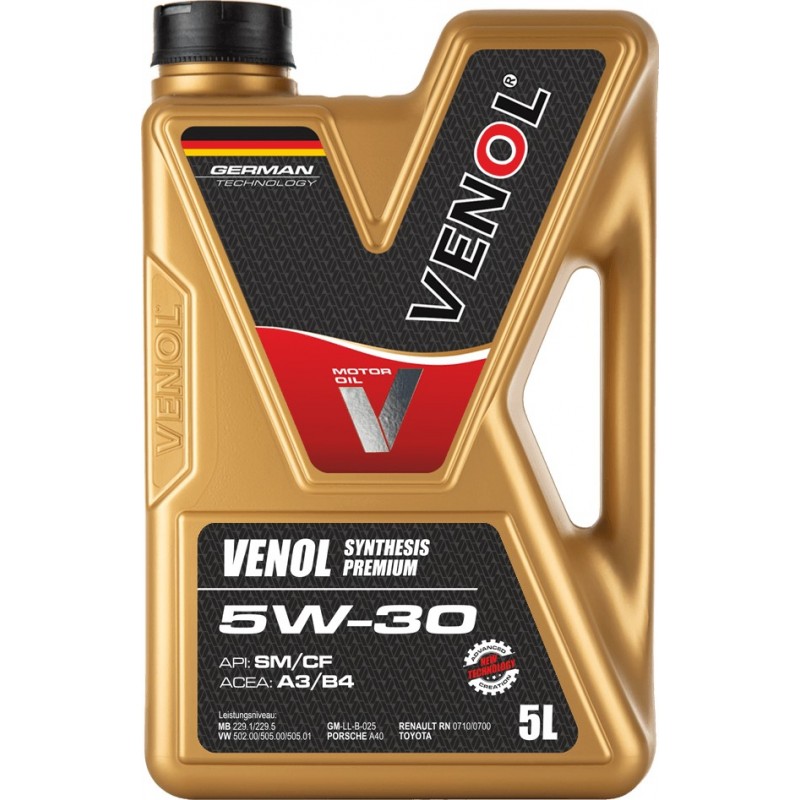 VENOL SYNTHESIS PREMIUM SM CF 5W30 5L V