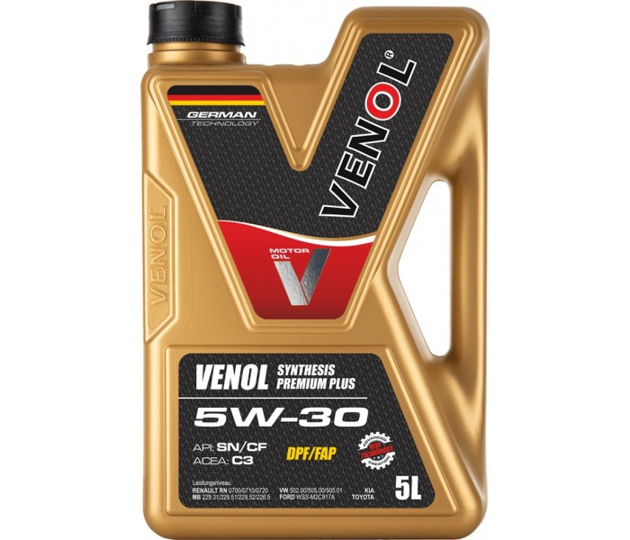 Venol Synthesis Premium Plus SN CF 5W30 C3 5L Fiat PSA Ford