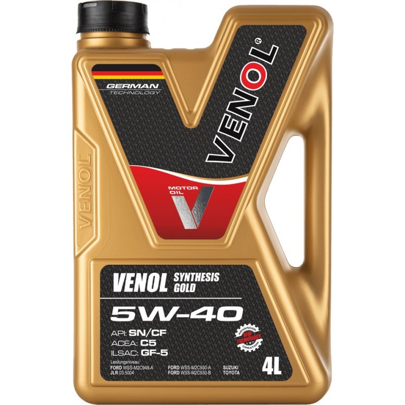 Venol Synthesis Gold Plus SN CF 5W40 C3 4L Grupa VW, Mercedes–Benz