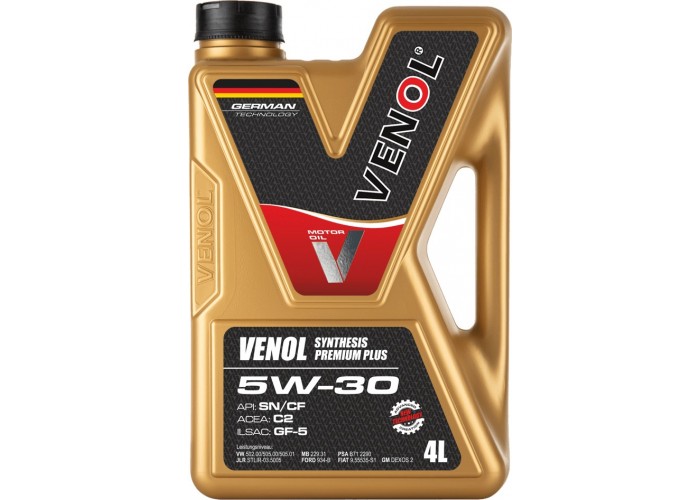 Venol Synthesis Premium Plus SN CF 5W30 C2 4L Fiat PSA