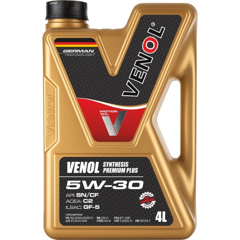 Venol Synthesis Premium Plus SN CF 5W30 C2 4L Fiat PSA