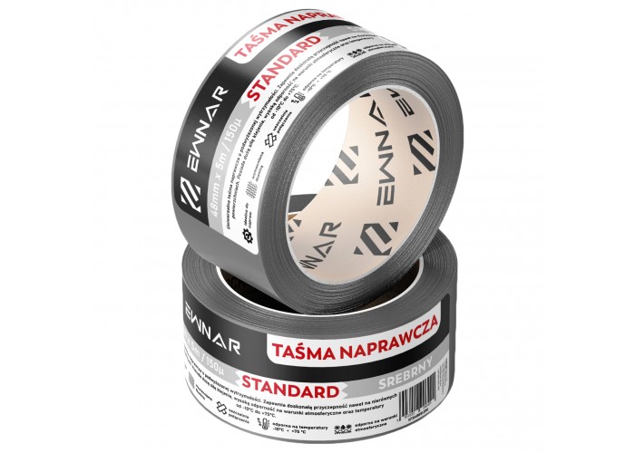 Taśma naprawcza EWNAR 48mm x 5m STANDARD Duct Tape srebrna