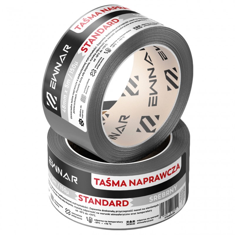 Taśma naprawcza EWNAR 48mm x 5m STANDARD Duct Tape srebrna