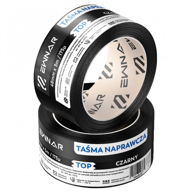 Taśma naprawcza EWNAR 48mm x 5m TOP Duct Tape czarna