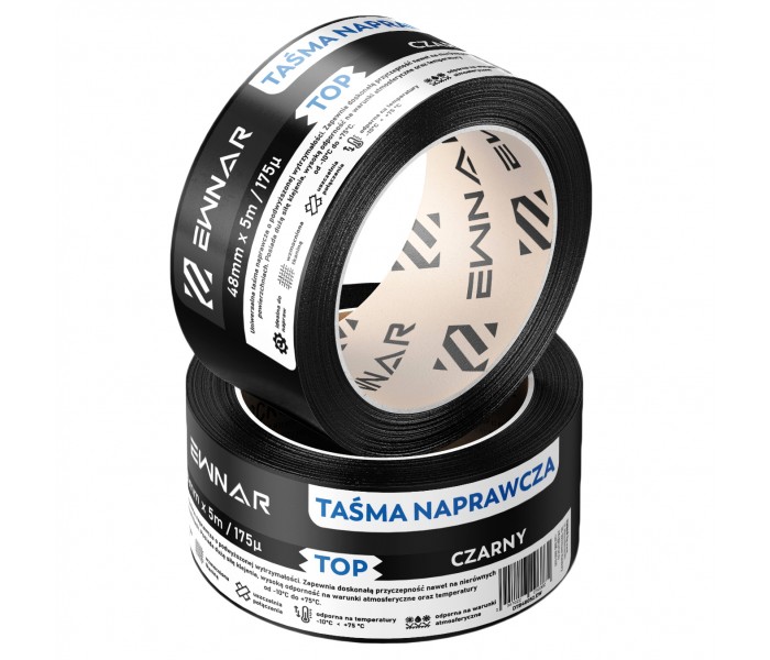 Taśma naprawcza EWNAR 48mm x 5m TOP Duct Tape czarna