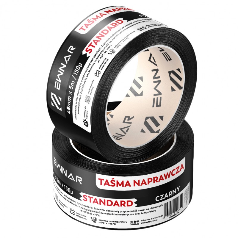 Taśma naprawcza EWNAR 48mm x 5m STANDARD Duct Tape czarna