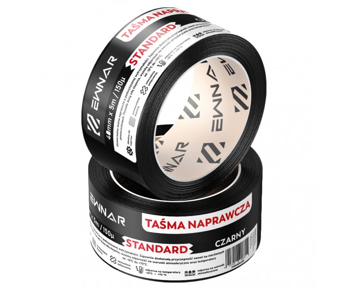 Taśma naprawcza EWNAR 48mm x 5m STANDARD Duct Tape czarna