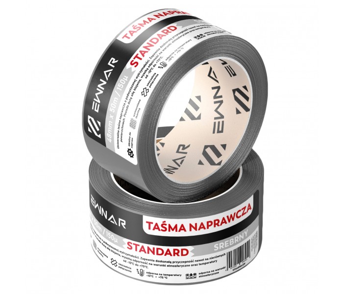 Taśma naprawcza EWNAR 48mm x 50m STANDARD Duct Tape srebrna