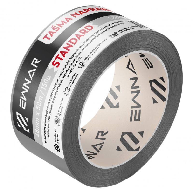 Taśma naprawcza EWNAR 48mm x 50m STANDARD Duct Tape srebrna