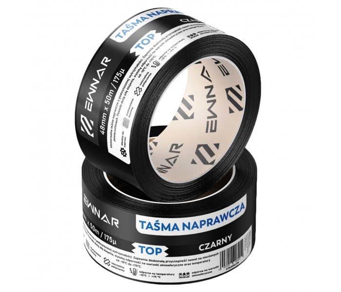 Taśma naprawcza EWNAR 48mm x 50m TOP Duct Tape czarna