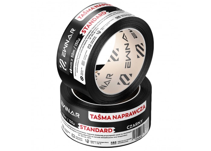 Taśma naprawcza czarna EWNAR 48mm x 50m STANDARD Duct Tape