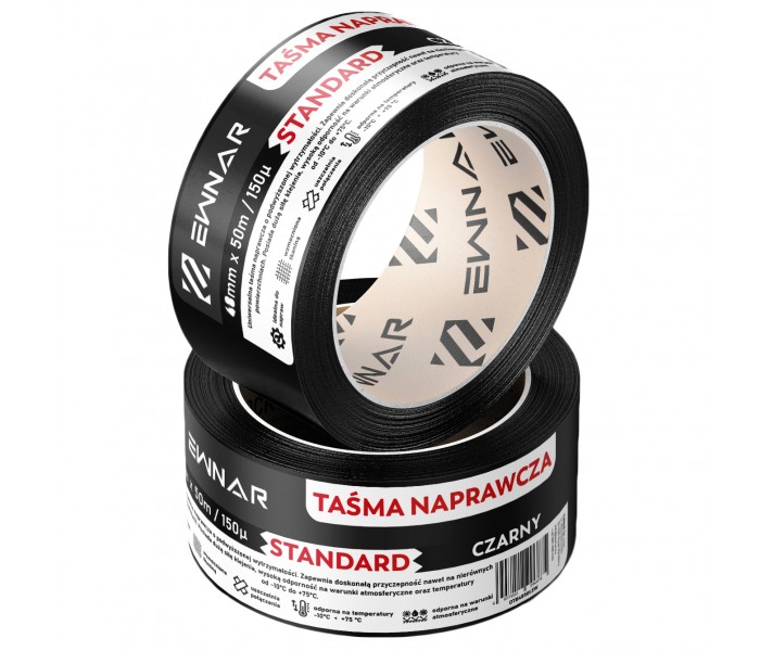 Taśma naprawcza EWNAR 48mm x 50m STANDARD Duct Tape czarna