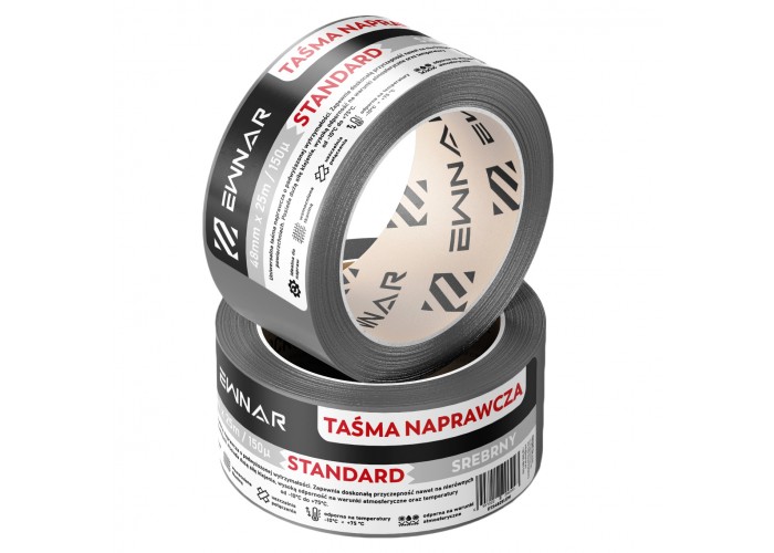 Taśma naprawcza EWNAR 48mm x 25m Standard Duct Tape Srebrna