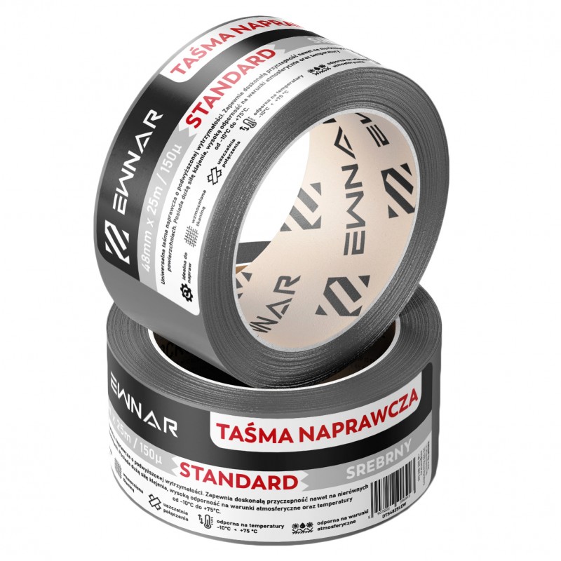 Taśma naprawcza EWNAR 48mm x 25m Standard Duct Tape Srebrna