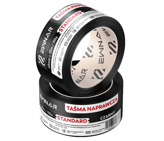 Taśma naprawcza EWNAR 48mm x 25m Standard Duct Tape Czarna