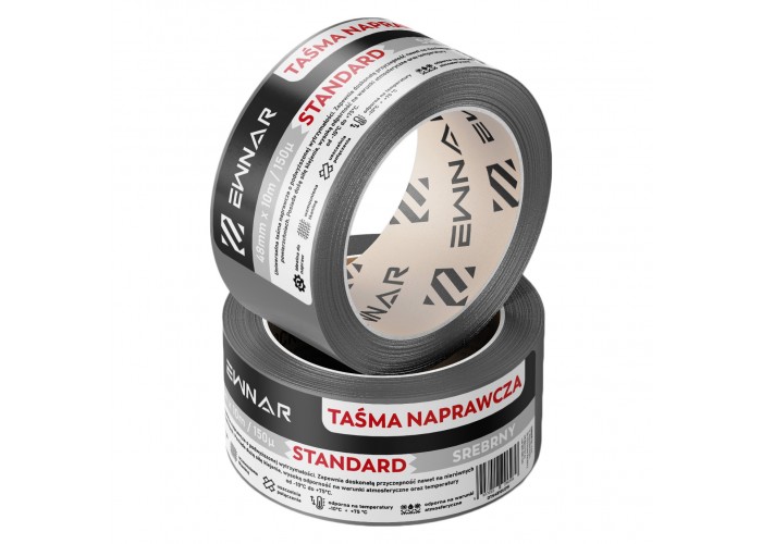 Taśma naprawcza EWNAR 48mm x 10m STANDARD Duct Tape srebrna