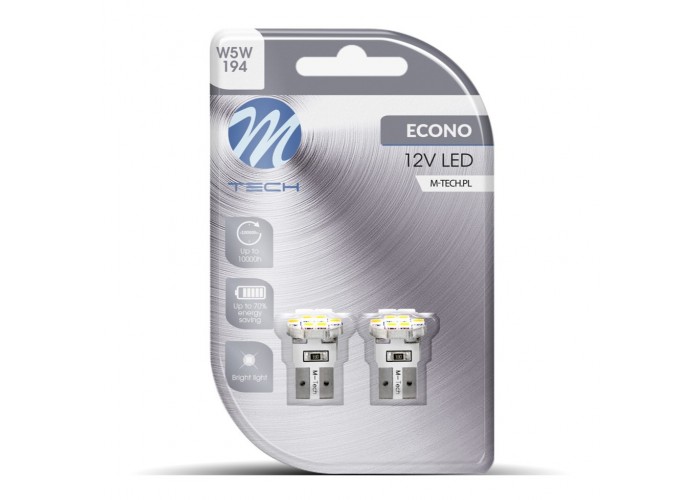 M-TECH ECONO LB079W Żarówka W5W 2szt. 6xLED białe