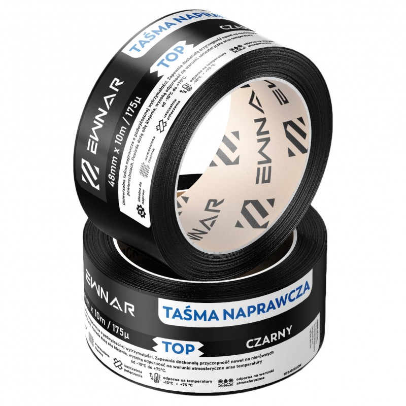 Taśma naprawcza EWNAR 48mm x 10m TOP Duct Tape czarna