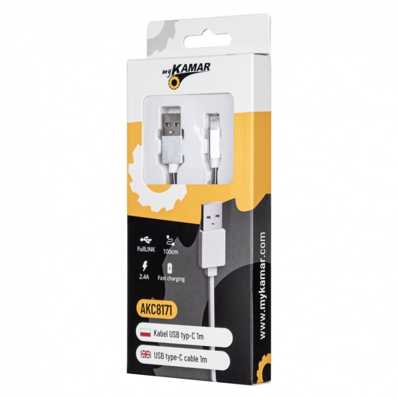 KABEL USB - USB TYP-C 2.4A - 1m