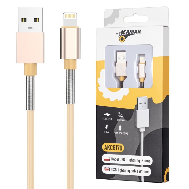 KABEL USB - LIGHTING IPHONE 2.4A - 1m