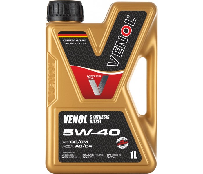 VENOL SYNTHESIS DIESEL CG SM 5W40 1L V