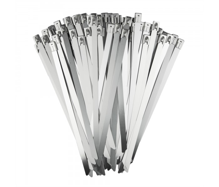 EWNAR Metalowe Opaski Kablowe 260/4,6 mm - Stalowe Trytki Nierdzewne (100 szt.)