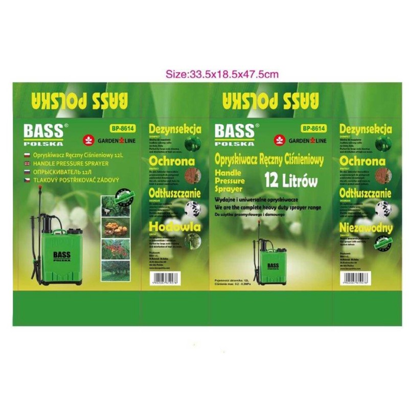Ręczny Opryskiwacz Ciśnieniowy Bass Polska 12L – Uniwersalne Narzędzie do Oprysku Roślin