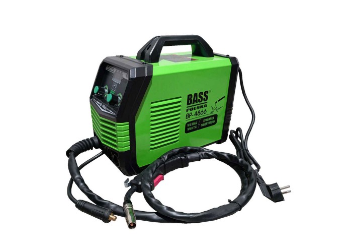 Spawarka inwertorowa 4 w 1 Bass Polska BP-4866 – MIG/MAG, MMA, TIG, FCAW